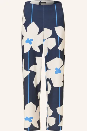 Oui Marlenehose aus Jersey mit Galonstreifen