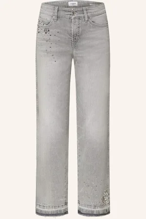 Cambio Straight Jeans PARIS mit Schmucksteinen