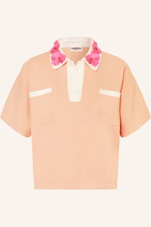 Essentiel Antwerp Strick-Poloshirt HOISEAU mit Pailletten
