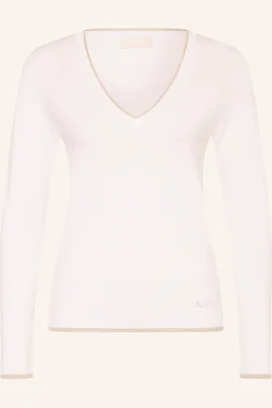 Liu Jo Pullover mit Glitzergarn und Schmucksteinen