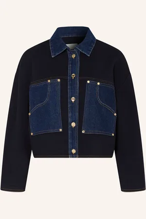 Sandro Strickjacke im Materialmix