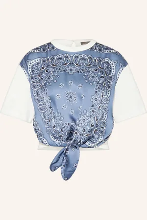 Maje T-Shirt im Materialmix