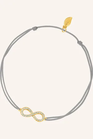 LEAF Freundschaftsarmband INFINITY aus 18 Karat Gelbgold mit Diamanten