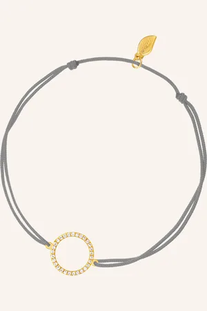 LEAF Freundschaftsarmband CIRCLE aus 18 Karat Gelbgold mit Diamanten