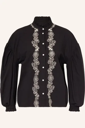 Part Two Bluse mit Lochspitze und 3/4-Arm