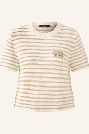 Oui Strickshirt mit Schmucksteinen