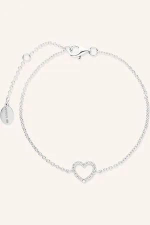 VEYNOU Armband HERZ aus 14 Karat Weißgold und Diamanten