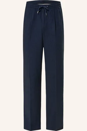 Profuomo Hose im Jogging-Stil Loose Fit mit Leinen