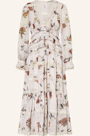 AllSaints Kleid ZORA mit Rüschen und Lochspitze