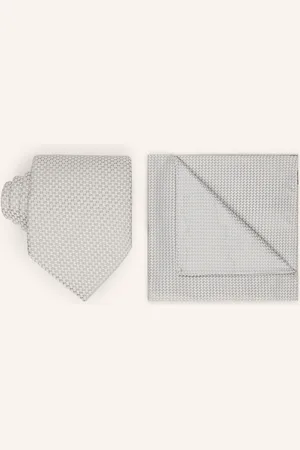 HUGO BOSS Set: Krawatte und Einstecktuch