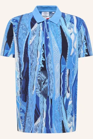 Carlo Colucci Poloshirt mit Knitprint EGG