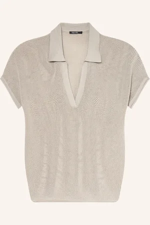 Marc Aurel Strickpoloshirt mit Glitzergarn