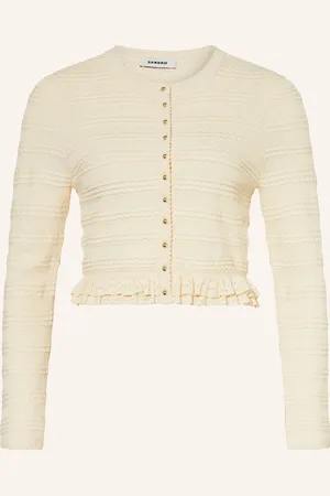Sandro Strickjacke mit Rüschen