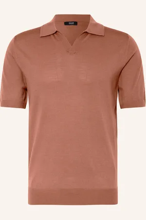 Reiss Strick-Poloshirt aus Merinowolle