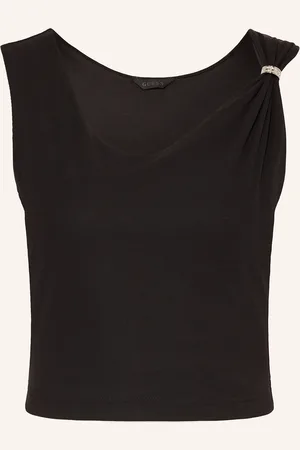 Guess Cropped-Top AIMEE mit Schmucksteinen
