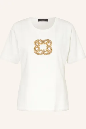 Elena Miro T-Shirt mit Schmucksteinen