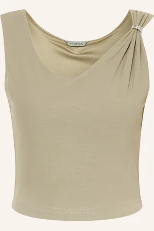 Guess Cropped-Top AIMEE mit Schmucksteinen