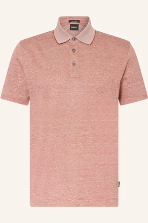 HUGO BOSS Piqué-Poloshirt PRESS mit Leinen