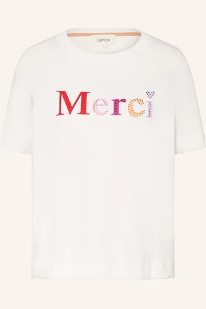 Cartoon T-Shirt mit Schmucksteinen