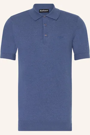 Barbour Strick-Poloshirt mit Leinen