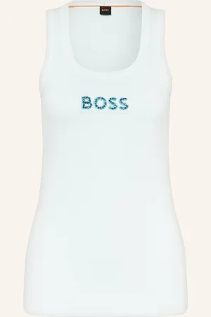 HUGO BOSS Top EMATITE mit Schmucksteinen