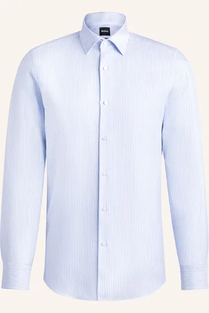 HUGO BOSS Hemd HANK Slim Fit mit Leinen