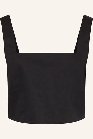 Calvin Klein Cropped-Top mit Leinen