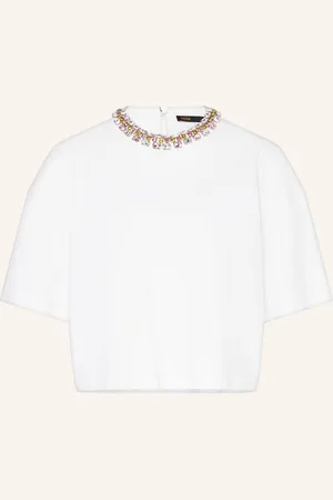 Maje T-Shirt mit Schmucksteinen