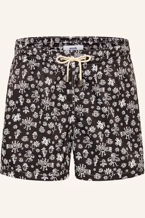 ARRELS Barcelona Badeshorts BLACK MEXICAN BIRDS × MARION DEUCHARS