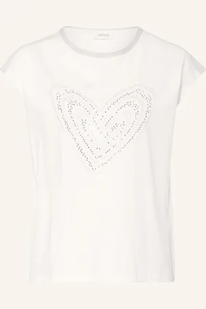 Cartoon T-Shirt mit Schmucksteinen