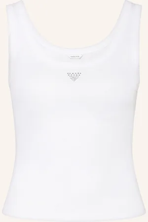 Guess Cropped-Top mit Schmucksteinen