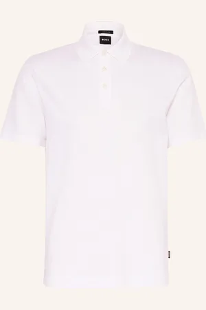 HUGO BOSS Piqué-Poloshirt PRESS mit Leinen