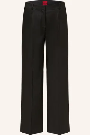 HUGO BOSS Marlenehose HALATI mit Leinen