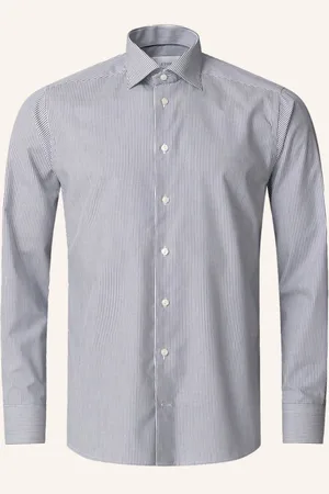 Eton Hemd Baumwolle Tencel™ Lyocell Gestreift Slim Fit