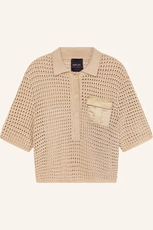 Marc Cain Strick-Poloshirt mit Glitzergarn