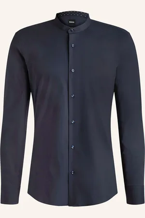HUGO BOSS Hemd HANK Slim Fit mit Stehkragen