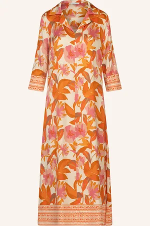 MINT & MIA Langes bedrucktes Viskose satin Kleid