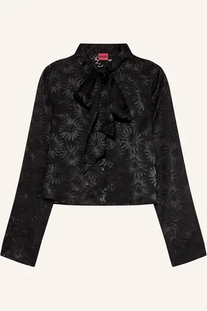 HUGO BOSS Bluse EURYDYKE mit abnehmbarer Schluppe
