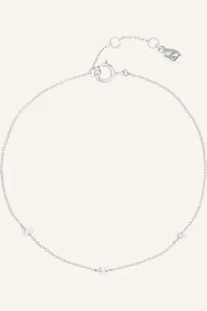 LEAF Armband PURE Triple aus 18 Karat Weißgold mit Diamanten