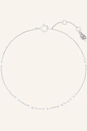 LEAF Armband WHITE PEARLS aus 14 Karat Weißgold