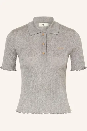 Fendi Jersey-Poloshirt mit Rüschen