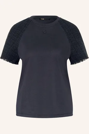 Maje T-Shirt im Materialmix