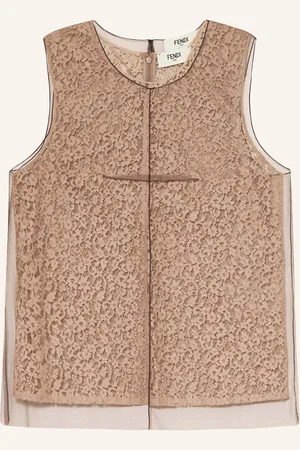 Fendi Blusentop im Materialmix