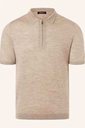 Maerz Strick-Poloshirt aus Merinowolle
