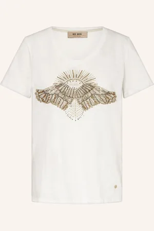 Mos Mosh T-Shirt MMNADINE mit Schmuckperlen und Pailletten