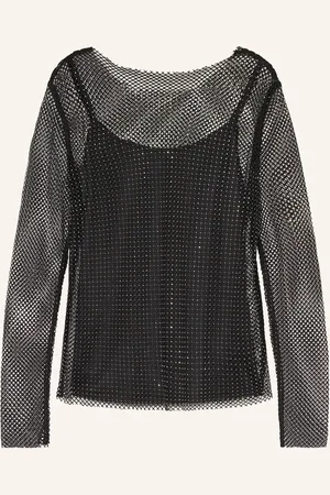 Oui Longsleeve mit Schmucksteinen