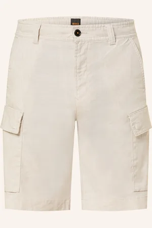 HUGO BOSS Cargoshorts SISLA Relaxed Fit mit Leinen
