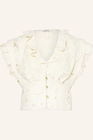 Sandro Bluse aus Spitze mit Volants