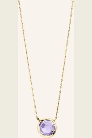 LEAF Halskette AMETHYST aus14 Karat Gelbgold