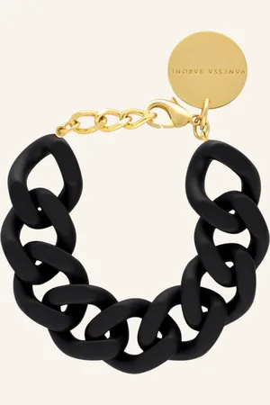 Vanessa Baroni Armband FLAT CHAIN BRACELET MATT BLACK by GLAMBOU